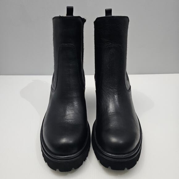 NEW Sofft Jordie Ankle Boot Women 10 Black Leather Waterproof Chelsea Block Heel - Picture 4 of 14